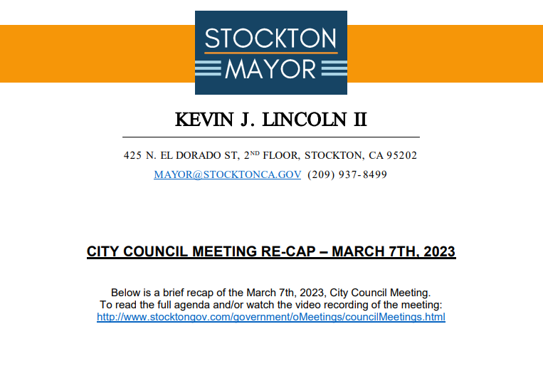 CITY COUNCIL MEETING RE-Cap - MARCH 7TH, 2023